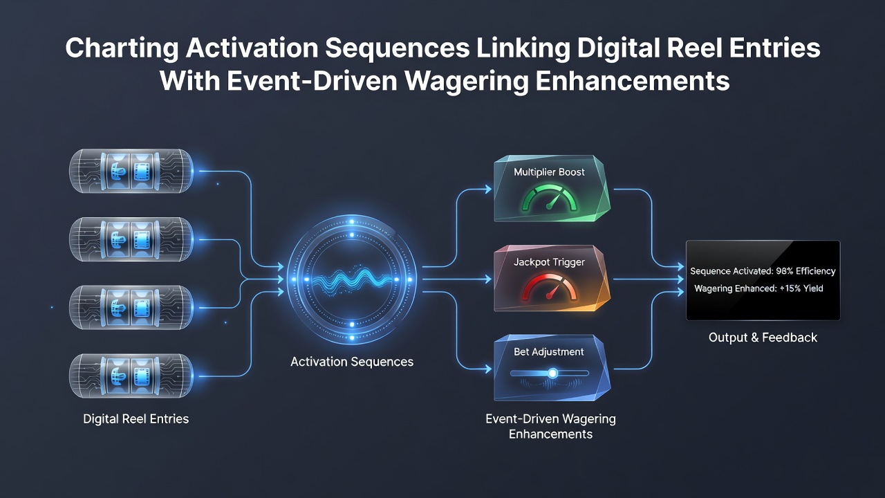 Flowchart showing activation sequence stages from digital reel spins to event wagering enhancements on British market platforms