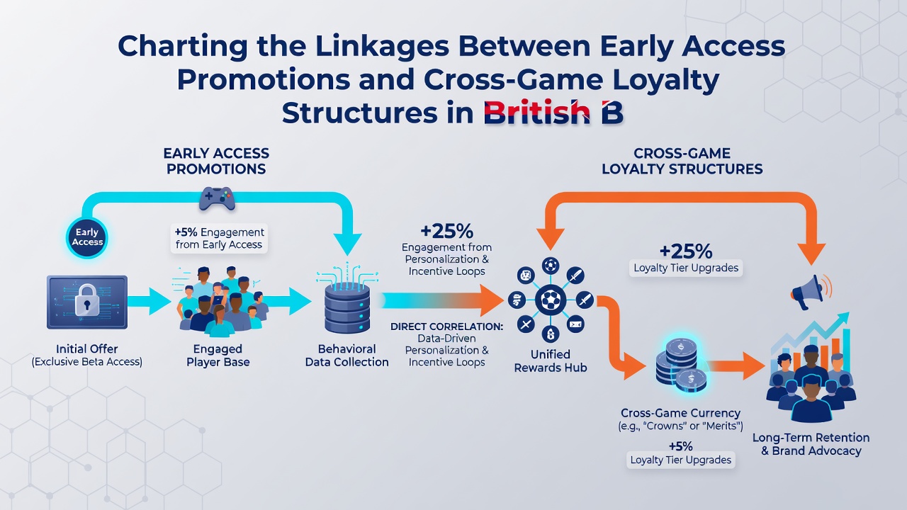 Infographic illustrating loyalty point flows between slots and sports in hybrid UK betting platforms