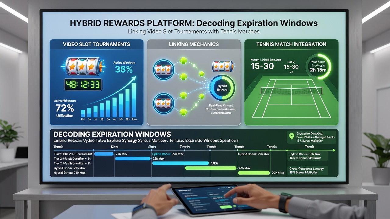 Diagram showing expiration timelines between video slots and tennis betting sections