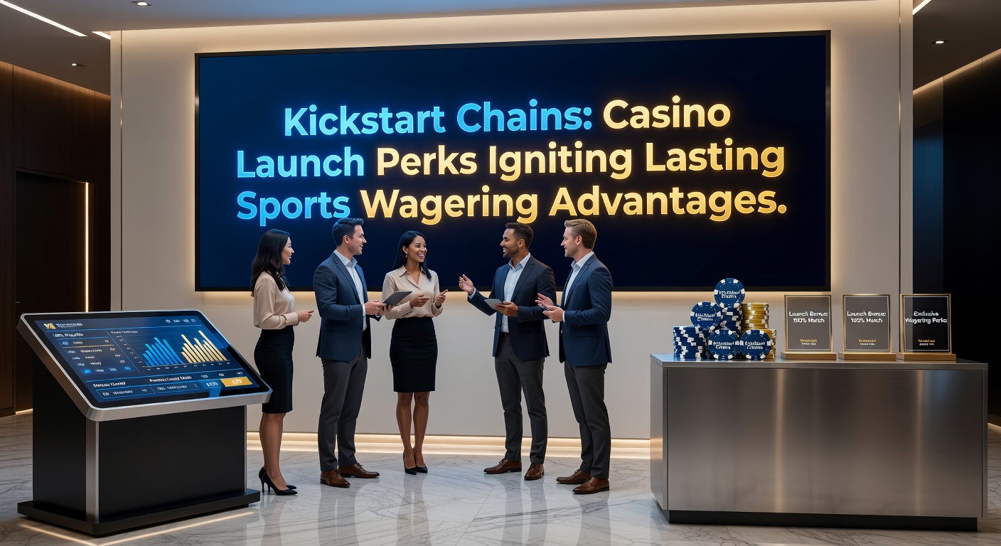 Dynamic graphic of a casino welcome bonus exploding into a chain reaction of sports betting icons, including footballs, basketballs, and trophy rewards